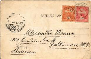 1906 Tahi (Tahitótfalu), Duna, Krausz Sándor vendéglője, csárdája és saját kiadása. Tulajdonos feles...