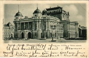1899 (Vorläufer) Zagreb, Agram; Krv. narod. zem. kazaliste / National theatre (fl)