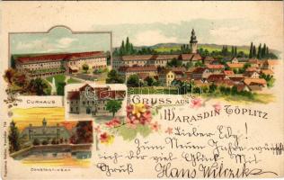 1900 Varasdfürdő, Warasdin-Töplitz, Varazdinske-Toplice; Curhaus, Constantinbad / spa. Art Nouveau, floral, litho