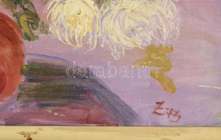 Z 73 jelzéssel: Virág csendélet. Olaj, fa keretben, 40x60 cm