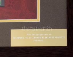 Szingapúri miniszter ajándéka. Szingapúri hagyományok, kézzel festett mázas kerámia tálka, alkalmi b...