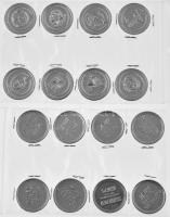 NSZK 1974. "Világbajnokságon részt vevő országok" 16xklf kétoldalas Al emlékérem (24mm) T:...