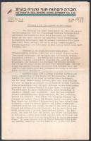 4 darab judaika papírrégiség: Village of Nahalal 1924, Palesztina térképe, Nathanya Sea-Shore Develo...