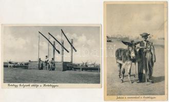 Hortobágy - 4 db régi képeslap