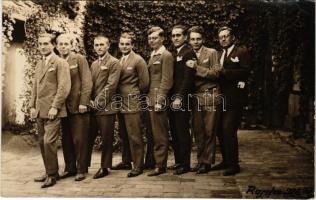 1928 Resicabánya, Resita; tanár és diákjai / teacher with his students. photo (Rb)