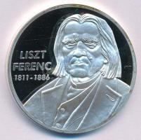 ifj. Szlávics László (1959-) 2011. &quot;Nagy Magyarok / Liszt Ferenc&quot; ezüstözött Cu emlékérem tanúsítvánnyal (40mm) T:PP