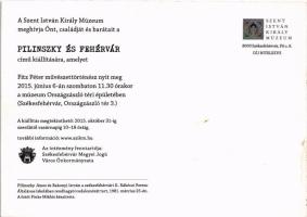 2015 Székesfehérvár, Szent István Király Múzeum meghívó képeslapja a Pilinszky és Fehérvár című kiál...