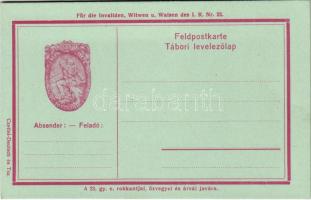 A 23. gyalogezred rokkantjai, özvegyei és árvái javára tábori posta segélylap / WWI Feldpostkarte für die Invaliden, Witwen und Waisen des K.u.K. I. R. Nr. 23.