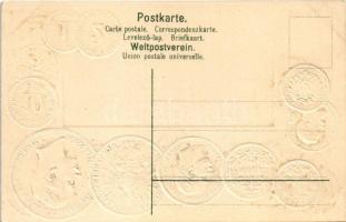 Deutschland - Münzenkarte und Nationalflagge / Németország - Dombornyomott érmék és zászló / Germany...