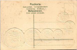 Uruguay - Münzenkarte und Nationalflagge / Uruguay - Dombornyomott érmék és zászló / Uruguay - Embos...