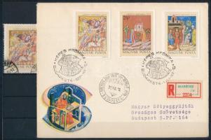 1971 Képes krónika I. 1Ft sárga színű bélyeg FDC-n + támpéldány