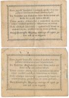 1849. 15kr + 30kr T:VG fo., ragasztott Adamo G102, G103