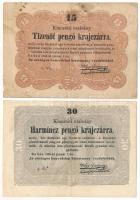 1849. 15kr + 30kr T:F,VG fo. Adamo G102, G103