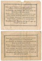 1849. 15kr + 30kr T:VG fo. , papírhiány Adamo G102, G103