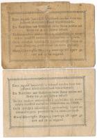 1849. 15kr + 30kr T:VG ragasztott Adamo G102, G103