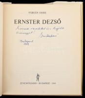 Fábián Imre: Ernster Dezső. Bp., 1969, Zeneműkiadó. Egészvászon kötés, papír védőborítóval, Ernster ...