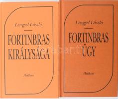 Lengyel László 2 darab könyve: Fortinbras királysága + Fortinbras ügy. Bp., 2000-2002, Helikon, kartonált papírkötés, egyik a szerző által dedikált.