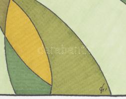 Kun Sarolta (1990-): Gémek, vegyes technika, papír, jelzett, 40×30 cm