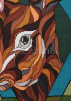 Kun Sarolta (1990-): Nyúl, vegyes technika, papír, jelzett, 40×50 cm