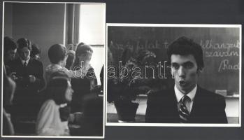 cca 1960-1970 Balla Demeter (1931-2017): Iskolai felvételek, ballagás, stb., 11 db fotó, pecséttel j...