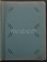 Bársony képeslap album 200 férőhellyel, szakadásokkal / Velvet postcard album for 200 postcards, tea...