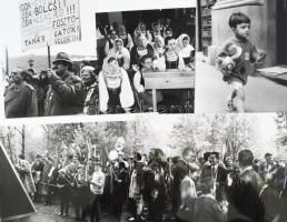 Kútvölgyi Mihály (1944-2023) 10 darab fotója, cca 1970, szocialista ünnepek, vallási események, hétk...