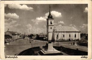 1930 Berettyóújfalu, látkép templommal (fl)