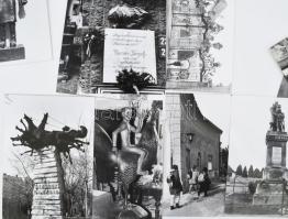 Kútvölgyi Mihály (1944-2023) 10 darab fotója, cca 1970, művészeti alkotások, köztéri szobrok témában...