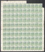 Debrecen 1919 Magyar Posta 5f hajtott teljes ívben, Bodor vizsgálójellel (50.000+) (fogelválások, hiányos ívszél / aparted perfs., missing margin)