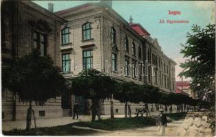 Lugos, Lugoj; Álllami főgimnázium, útépítés / school, road construction (EB)