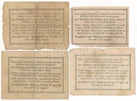 1849. 30kr "Kossuth bankó" (4x) T:VG,G folt, egyik körbevágva Adamo G103