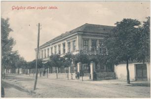 Galgóc, Frasták, Hlohovec; Állami polgári iskola. Bródy Simon kiadása / school