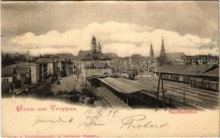 1899 (Vorläufer) Opava, Troppau; Nordbahnhof / railway station (EK)