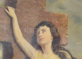 2 db nagy méretű képkeret, Fa, politurozott, kisebb sérülésekkel külső méret 70x85 cm