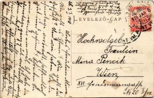 1918 Selmecbánya, Schemnitz, Banská Stiavnica; Kossuth tér, Singer Miksa szeszes italok raktár üzlet...