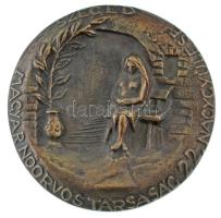 1984. &quot;Magyar Nőorvos Társaság 22. Nagygyűlése Szeged&quot; egyoldalas, öntött bronz emlékérem. Szign: JS (117mm) T:1-