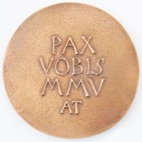 Asszonyi Tamás (1942-) 1981. "Pax Vobis" Br plakett (80 mm) díszdobozban