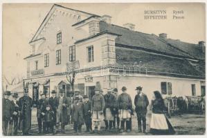 1910 Burstin, Bursztyn; Rynek / market square, shop of M. Kleinfeld (EK)