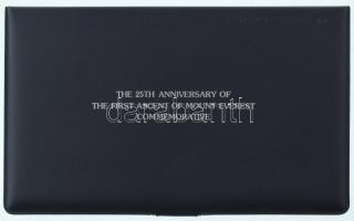 Nepál 1978. "A Mount Everest meghódításának 25. évfordulója" kétoldalas Ag emlékérem érmés...