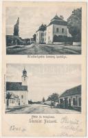 1905 Pozsonynádas, Nádas, Trstín; Windischgrätz herceg kastélya, Fő tér és templom, üzlet. Fischer Hugó kiadása / castle, main square, church, shop (apró szakadás / tiny tear)