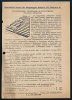 Sternberg Királyi Udvari Hangszergyár (Bp. VII.) árjegyzék szórólapja