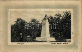 1912 Érsekújvár, Nové Zámky; Czuczor Gergely szobor. W.L. Bp. 420. Ideal 1912-15. / statue (ázott sarok / wet corner)