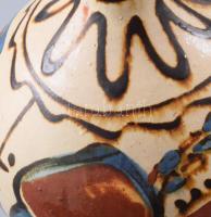 Régi erdélyi vizeskorsó, jelzett, kopott, m: 25 cm