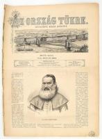 1862 Az Ország tükre c. képes folyóirat 10. száma az évfolyamból. Nagy méretű városképes és híres embereket ábrázoló litográfiákkal. Lőv Lipót szegedi főrabbi, Országgyűlési arcképek, Kőrösbánya látképe