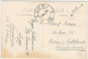 1935 Lugos, Lugoj; Cazarma Gener. Dragalina / Román laktanya, emlékmű / Romanian military barracks, ...