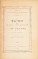 Acta Reg. Scient. Universitatis Ung. Budapestiensis Anni MDCCCLXXIV - LXXV. I-II. Beszédek, melyek a budapesti M. Kir. Tudomány-egyetem MDCCCLXXV. tanévi rectora és tanácsának beiktatásakor octóber 1. tartattak. III. Tanév-megnyitó beszéd. Bp., 1874, M. Kir. Egyetemi Nyomda, 71 p. Kiadói papírkötés. Felvágatlan lapokkal.