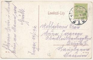 1916 Lugos, Lugoj; Temesvári utca, Törvényszéki palota. W.L. 162. / street view, court (EB)