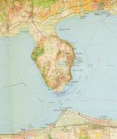 1939 A Balaton keleti része (Tihanyi-félsziget, Siófok, Veszprém és környéke), nagyméretű térkép, Bp...