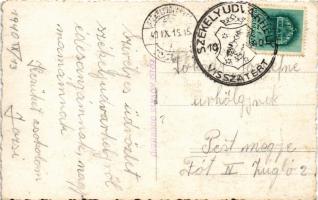 1940 Székelyudvarhely, Odorheiu Secuiesc; Borvíz szállítása ökrös szekérrel, erdélyi folklór / miner...