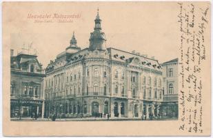 1903 Kolozsvár, Cluj; New York szálloda, Csiky Mihály üzlete / hotel, shops (r)